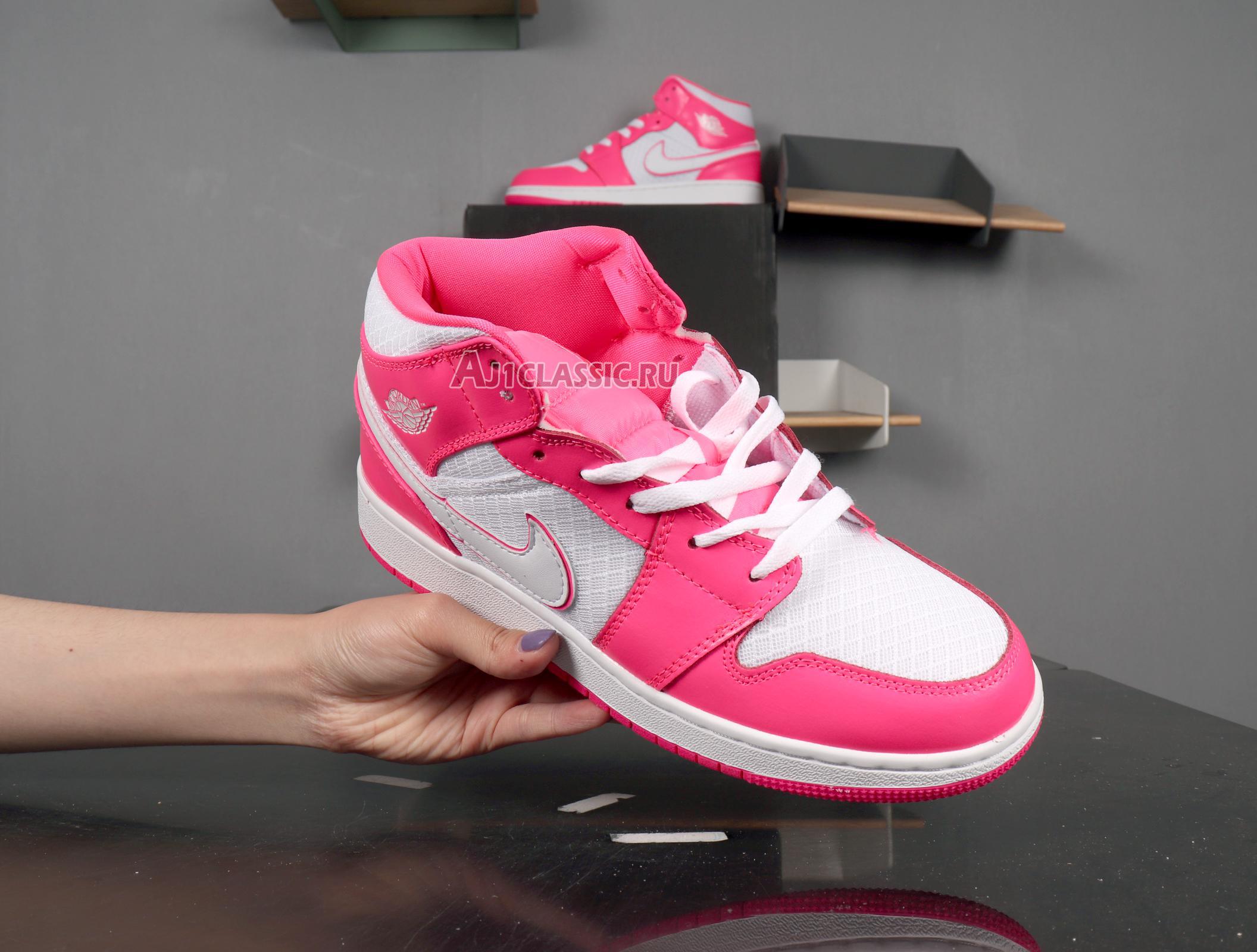 New Air Jordan 1 Mid GS "Hyper Pink" 555112-611 Shoes