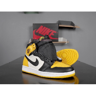 Air Jordan 1 Retro High OG Yellow Toe AR1020-700 Black/Yellow/White Sneakers