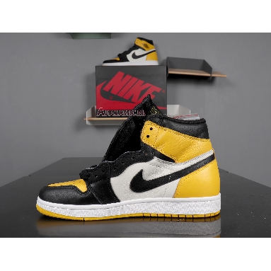 Air Jordan 1 Retro High OG Yellow Toe AR1020-700 Black/Yellow/White Mens Womens Shoes