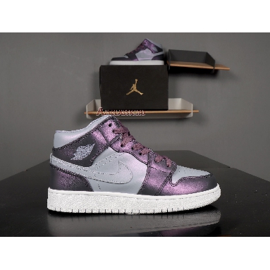 Air Jordan 1 Mid GS Metallic Purple AV5174-400 Metallic Purple/White/Black Sneakers