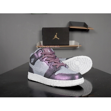 Air Jordan 1 Mid GS Metallic Purple AV5174-400 Metallic Purple/White/Black Sneakers