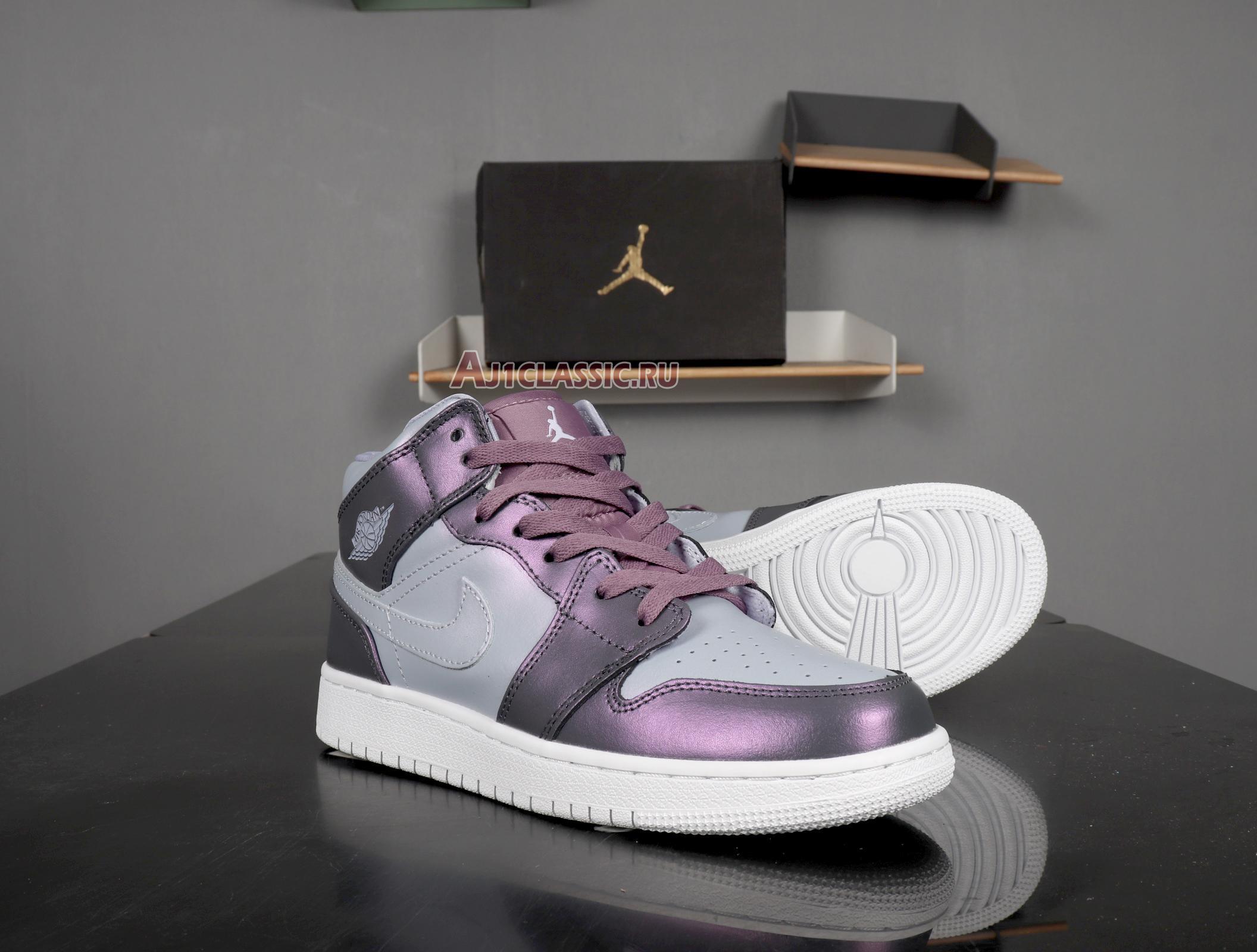 New Air Jordan 1 Mid GS "Metallic Purple" AV5174-400 Shoes