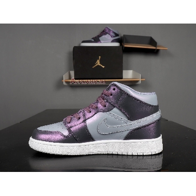 Air Jordan 1 Mid GS Metallic Purple AV5174-400 Metallic Purple/White/Black Sneakers