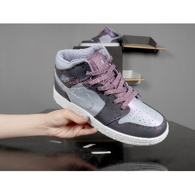 Air Jordan 1 Mid GS Metallic Purple AV5174-400 Metallic Purple/White/Black Sneakers