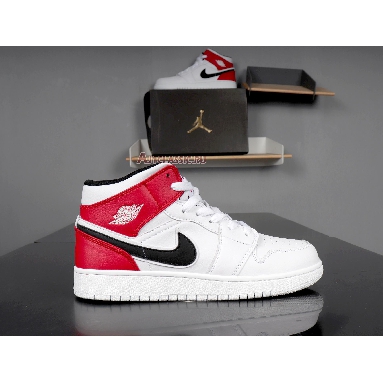 Air Jordan 1 Mid White Chicago 554724-116 White/Black-University Red Sneakers