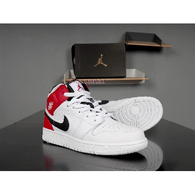 Air Jordan 1 Mid White Chicago 554724-116 White/Black-University Red Mens Womens Shoes