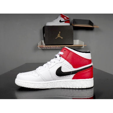 Air Jordan 1 Mid White Chicago 554724-116 White/Black-University Red Sneakers