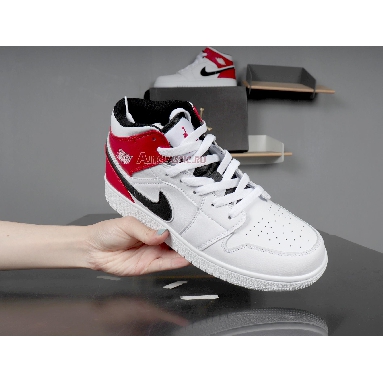 Air Jordan 1 Mid White Chicago 554724-116 White/Black-University Red Sneakers