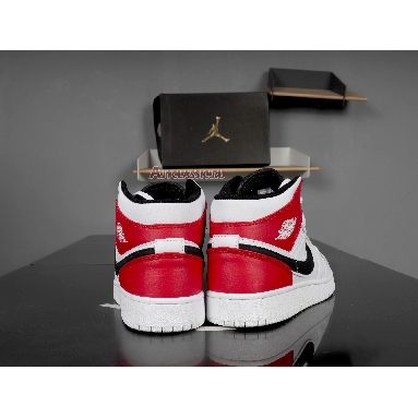 Air Jordan 1 Mid White Chicago 554724-116 White/Black-University Red Sneakers