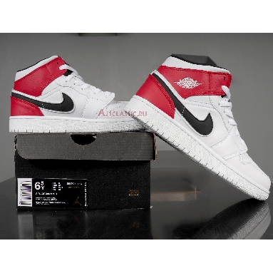 Air Jordan 1 Mid White Chicago 554724-116 White/Black-University Red Sneakers