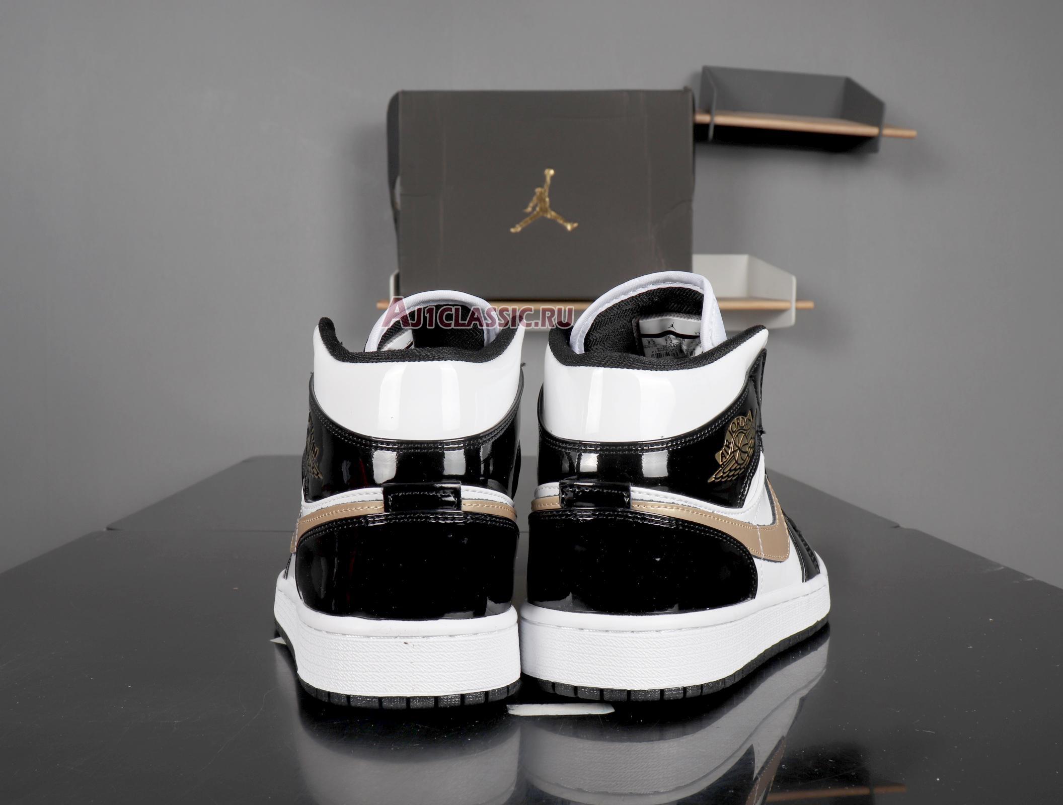 Air Jordan 1 Mid Patent "Black Gold" 852542-007