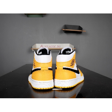 Air Jordan 1 Mid Lakers 852542-700 University Gold/Pale Ivory-Court Purple-Black Sneakers