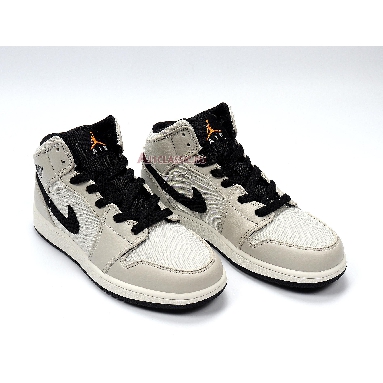 Air Jordan 1 Retro Mid SE Light Bone 852542-002 Light Bone/Cone-Black-Sail Sneakers