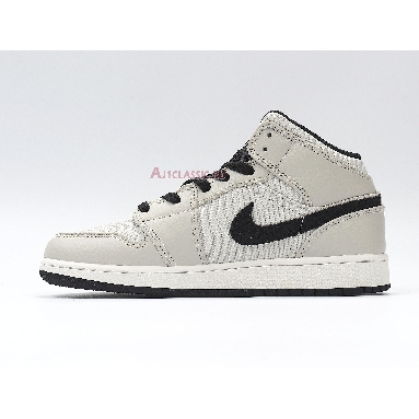 Air Jordan 1 Retro Mid SE Light Bone 852542-002 Light Bone/Cone-Black-Sail Sneakers