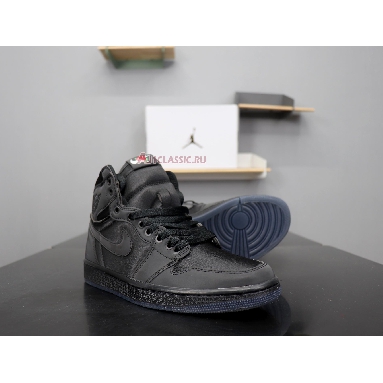 Rox Brown x Air Jordan 1 Retro High OG Black BV1576-001 Black/Black-Metallic Gold Mens Womens Shoes