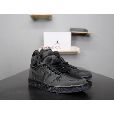 Rox Brown x Air Jordan 1 Retro High OG Black BV1576-001 Black/Black-Metallic Gold Mens Womens Shoes