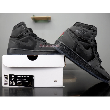 Rox Brown x Air Jordan 1 Retro High OG Black BV1576-001 Black/Black-Metallic Gold Mens Womens Shoes