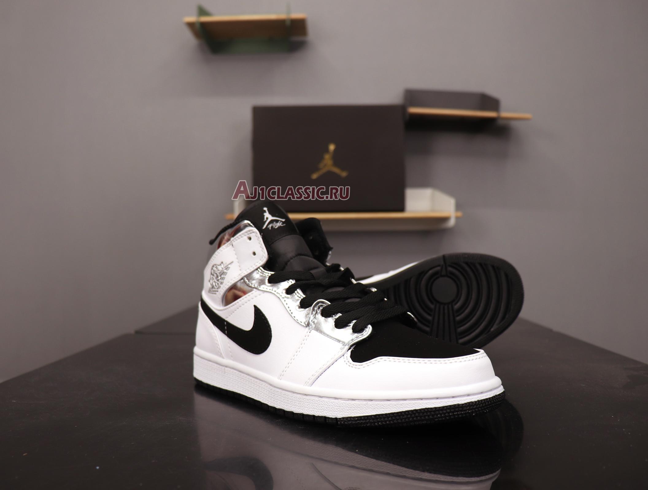 Air Jordan 1 Mid "White Silver" 554724-121