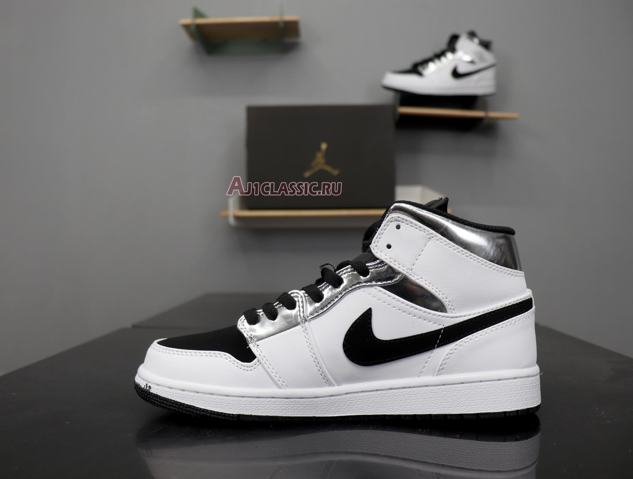 Air Jordan 1 Mid "White Silver" 554724-121