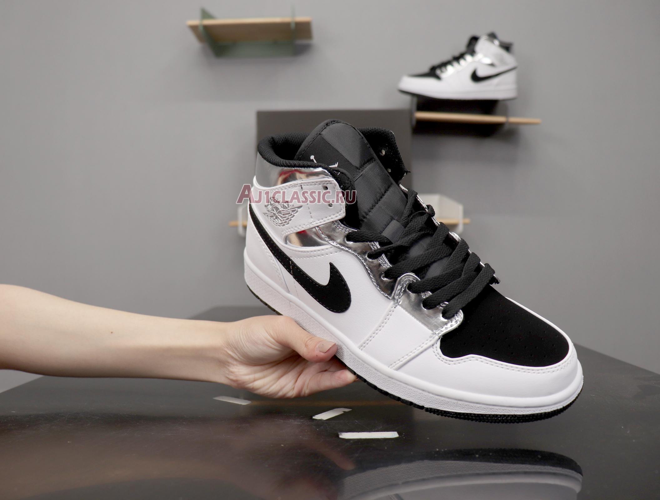 Air Jordan 1 Mid "White Silver" 554724-121