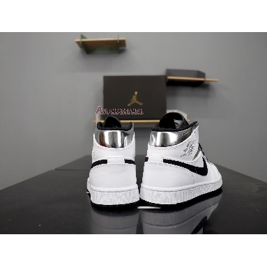 Air Jordan 1 Mid White Silver 554724-121 White/Silver Mens Womens Shoes