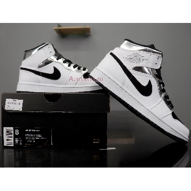 Air Jordan 1 Mid White Silver 554724-121 White/Silver Sneakers