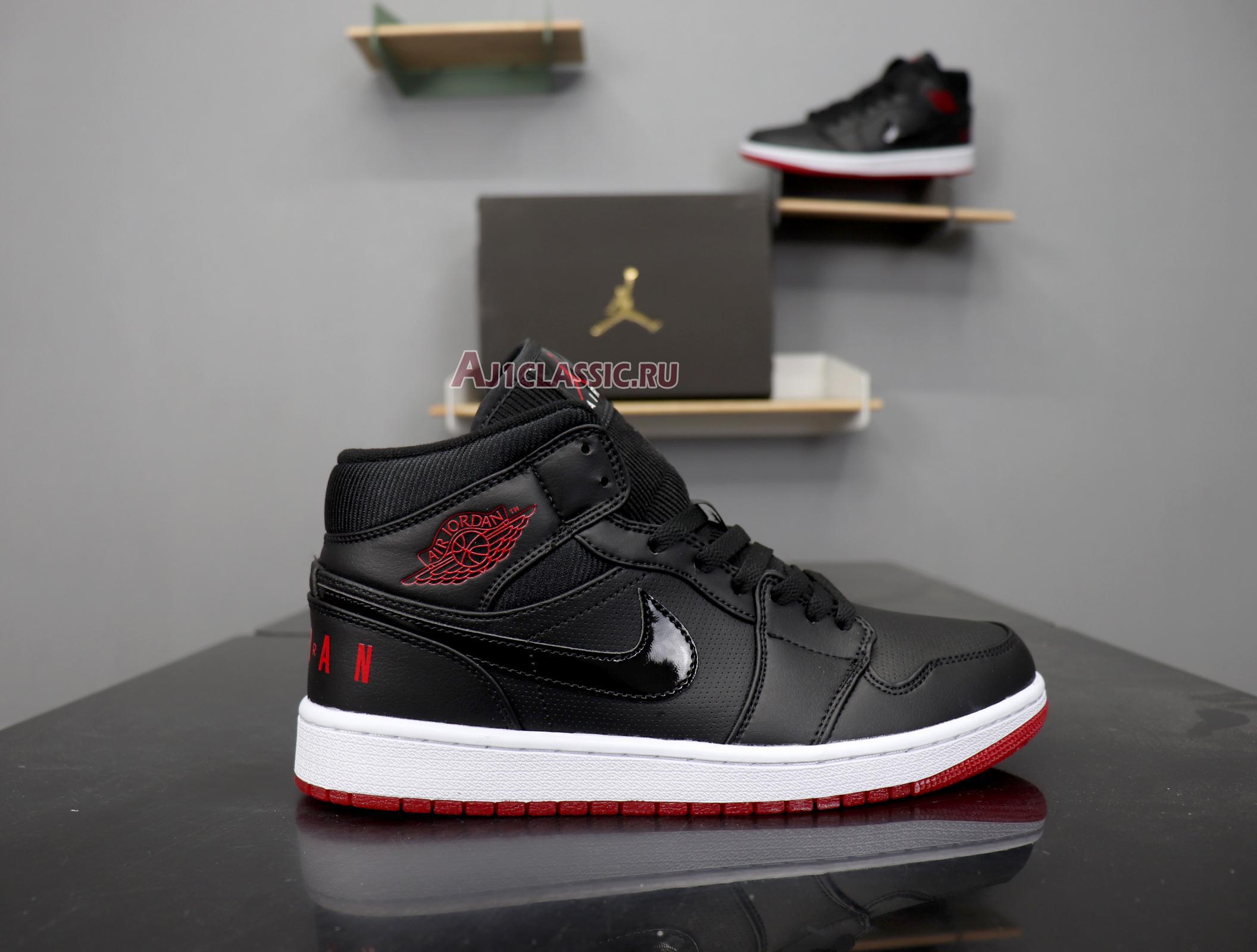 New Air Jordan 1 Retro Mid "Bred" BQ6578-001 Shoes