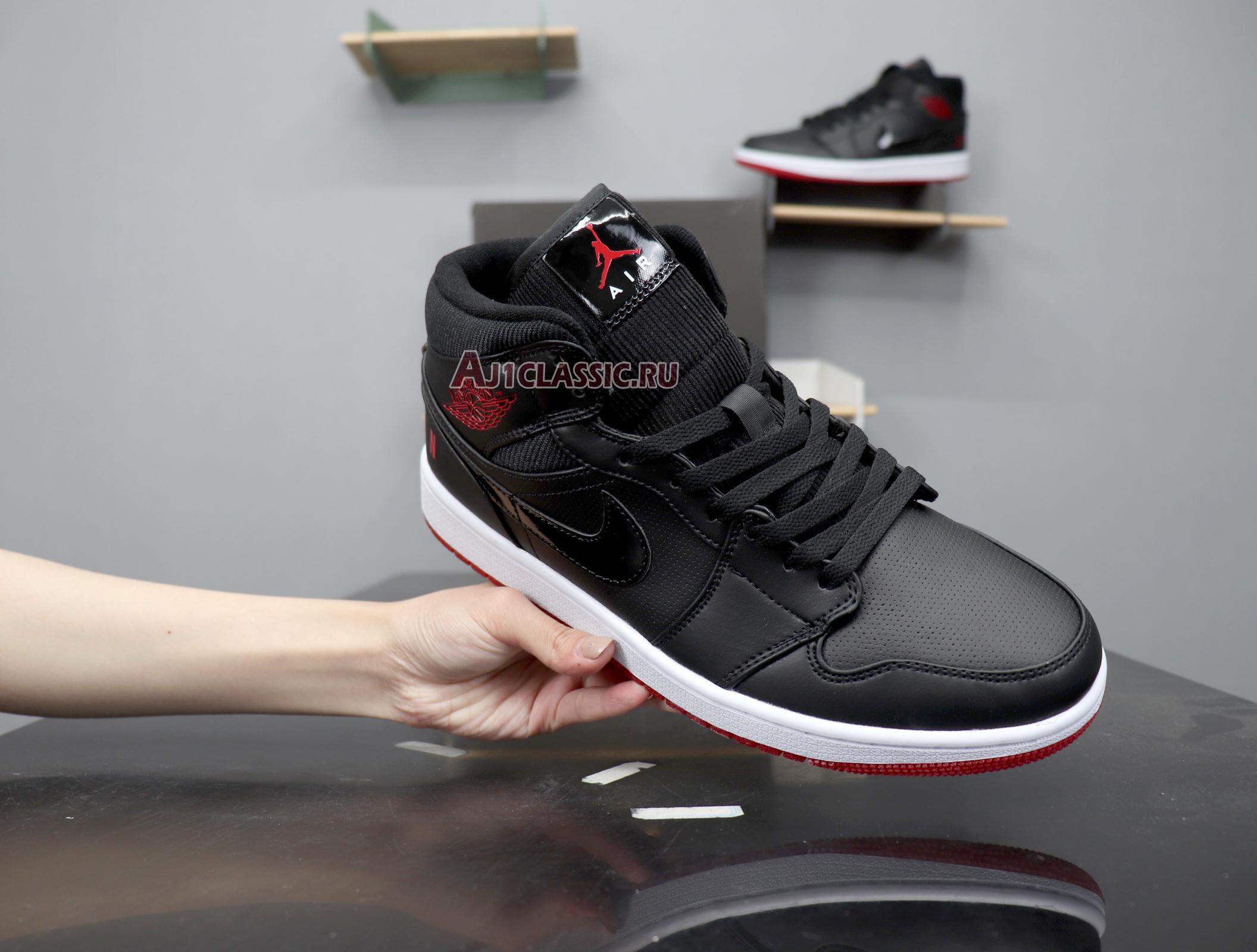 New Air Jordan 1 Retro Mid "Bred" BQ6578-001 Shoes