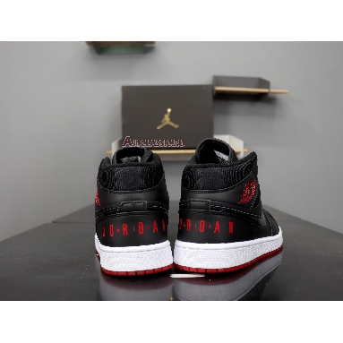 Air Jordan 1 Retro Mid Bred BQ6578-001 Black/University Red-White Mens Womens Shoes