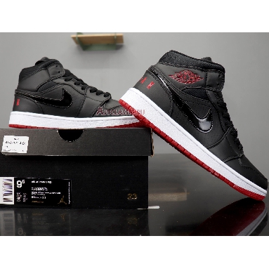 Air Jordan 1 Retro Mid Bred BQ6578-001 Black/University Red-White Mens Womens Shoes