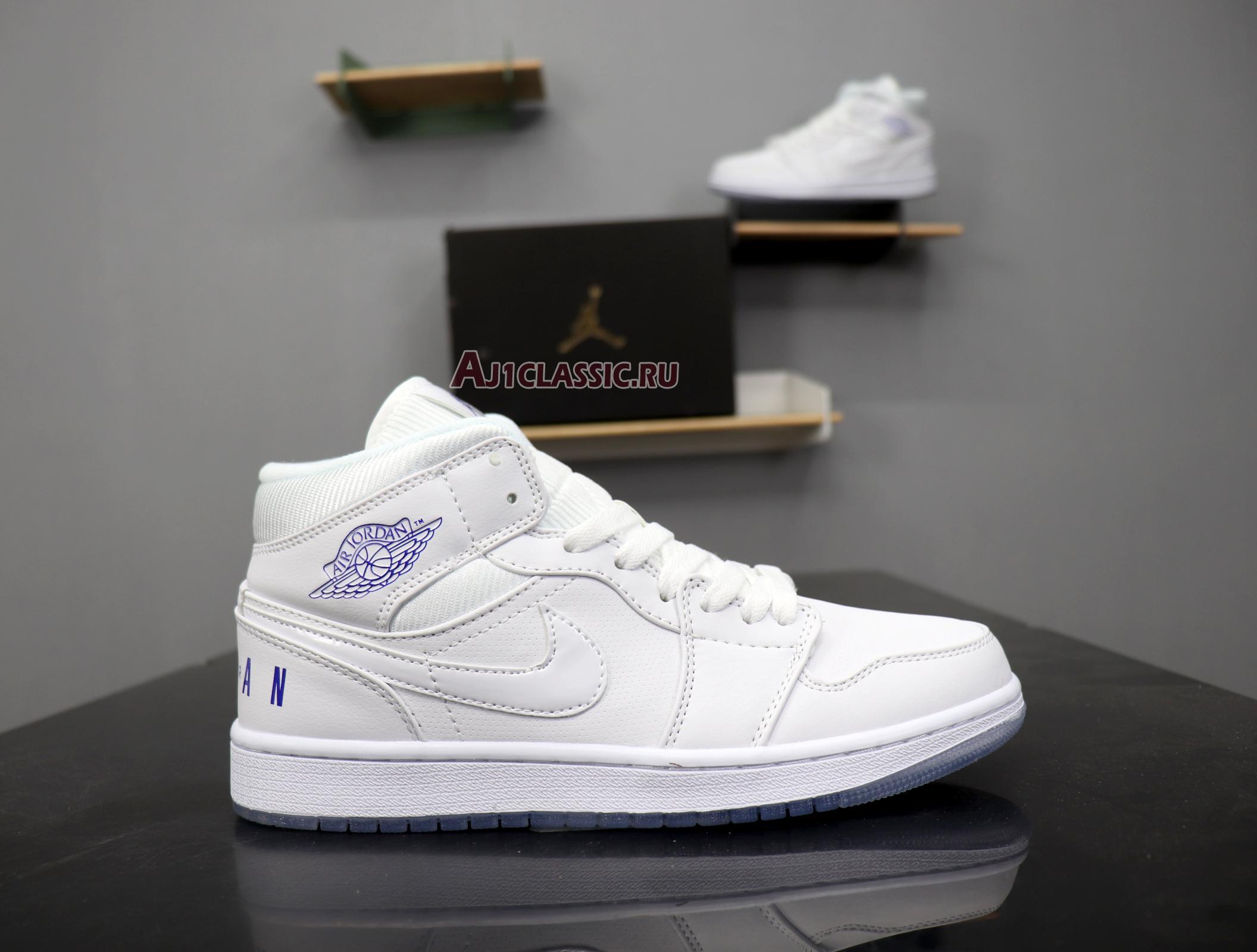 New Air Jordan 1 Retro Mid "White Concord" BQ6578-100 Shoes