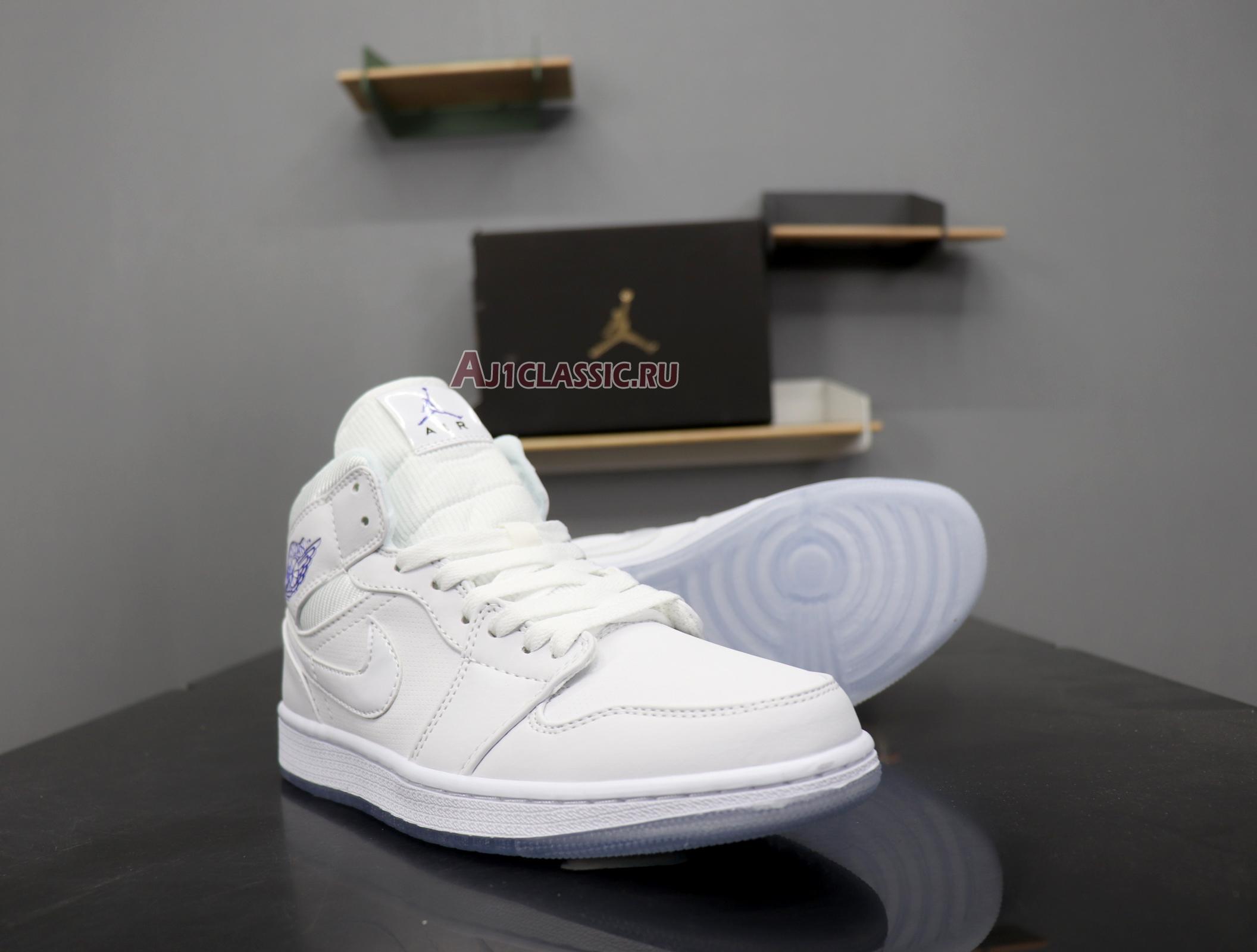 New Air Jordan 1 Retro Mid "White Concord" BQ6578-100 Shoes