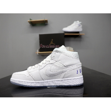 Air Jordan 1 Retro Mid White Concord BQ6578-100 White/Concord-White Mens Womens Shoes