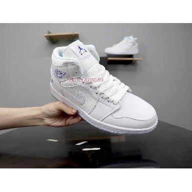 Air Jordan 1 Retro Mid White Concord BQ6578-100 White/Concord-White Mens Womens Shoes