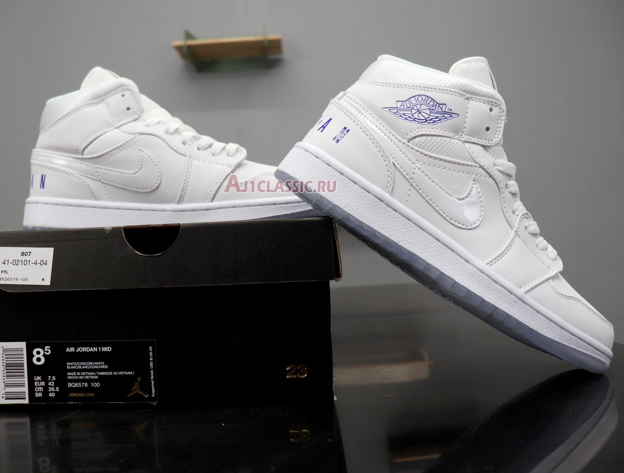 Air Jordan 1 Retro Mid "White Concord" BQ6578-100