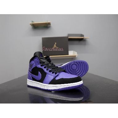 Air Jordan 1 Mid Dark Concord 554724-051 Black/Dark Concord-White Mens Womens Shoes