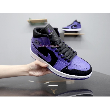 Air Jordan 1 Mid Dark Concord 554724-051 Black/Dark Concord-White Mens Womens Shoes