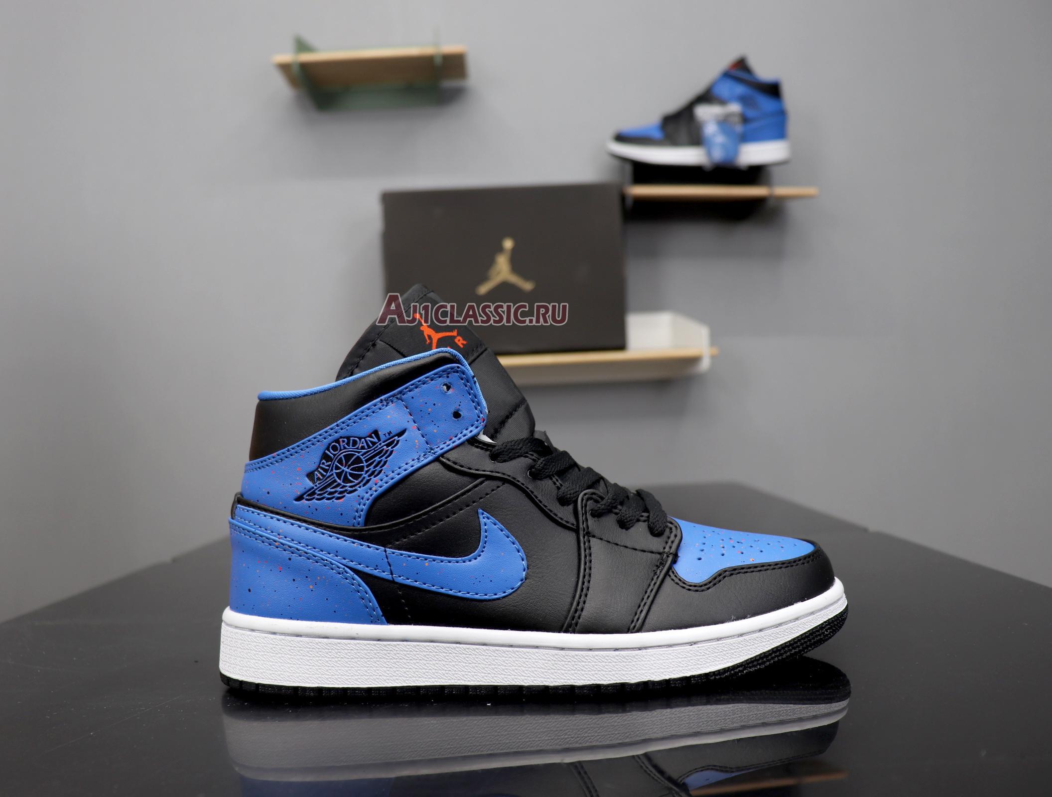 New Air Jordan 1 Mid "Royal Splatter" 554724-048 Shoes