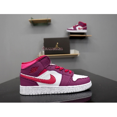 Air Jordan 1 Mid GS Rush Pink 555112-661 True Berry/Rush Pink-White Sneakers