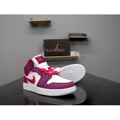 Air Jordan 1 Mid GS Rush Pink 555112-661 True Berry/Rush Pink-White Mens Womens Shoes