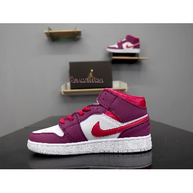 Air Jordan 1 Mid GS Rush Pink 555112-661 True Berry/Rush Pink-White Sneakers