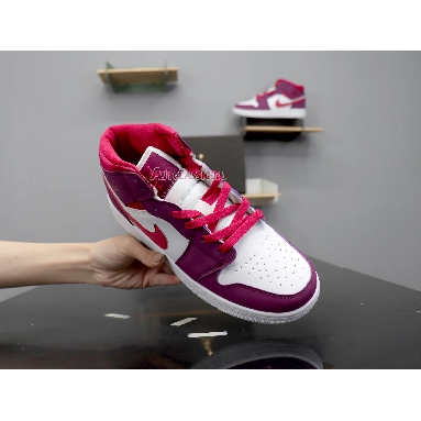 Air Jordan 1 Mid GS Rush Pink 555112-661 True Berry/Rush Pink-White Sneakers