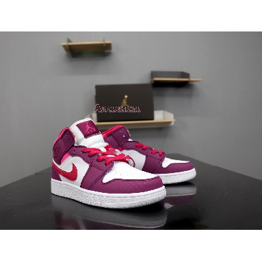 Air Jordan 1 Mid GS Rush Pink 555112-661 True Berry/Rush Pink-White Sneakers