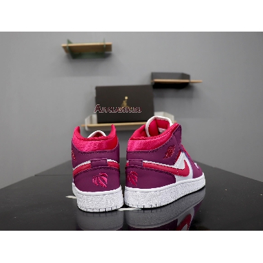 Air Jordan 1 Mid GS Rush Pink 555112-661 True Berry/Rush Pink-White Mens Womens Shoes