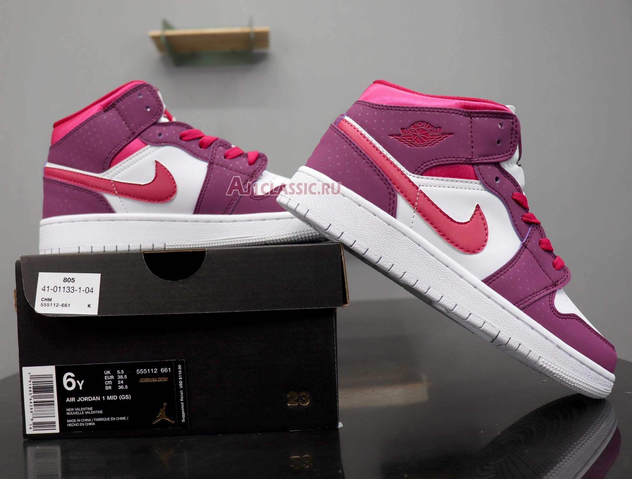 Air Jordan 1 Mid GS "Rush Pink" 555112-661