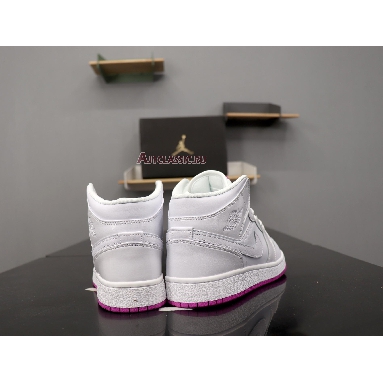 Air Jordan 1 Mid GS Fuchsia 555112-100 White/Fuchsia Blast/White Sneakers