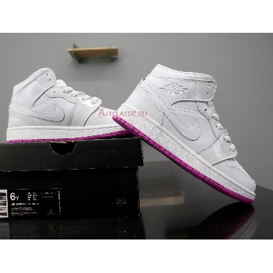 Air Jordan 1 Mid GS Fuchsia 555112-100 White/Fuchsia Blast/White Sneakers