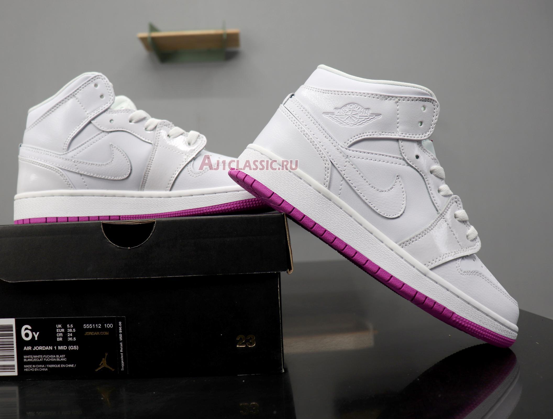 Air Jordan 1 Mid GS "Fuchsia" 555112-100