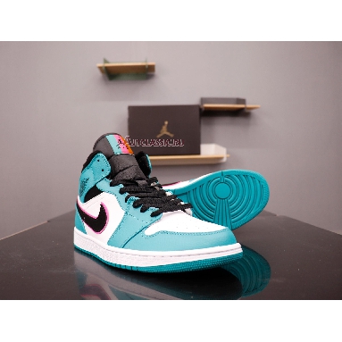 Air Jordan 1 Mid SE South Beach 852542-306 Turbo Green/Black-Hyper Pink-Orange Peel Mens Womens Shoes