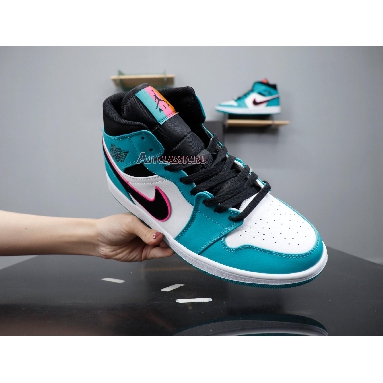 Air Jordan 1 Mid SE South Beach 852542-306 Turbo Green/Black-Hyper Pink-Orange Peel Mens Womens Shoes